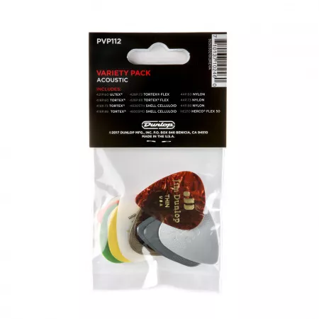Набор медиаторов для акустической гитары, 12шт, Dunlop, PVP112
