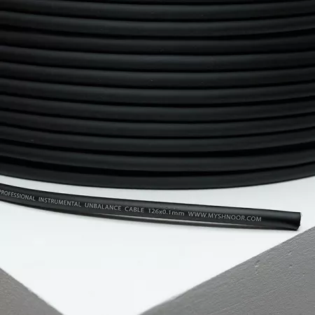 1126BLK-100m Кабель инструментальный, 12,6мм, d5,8, 100м, SHNOOR