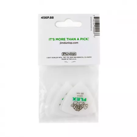 Tortex Flex Медиаторы, 6шт, толщина 0,88мм, треугольные, Dunlop, 456P.88