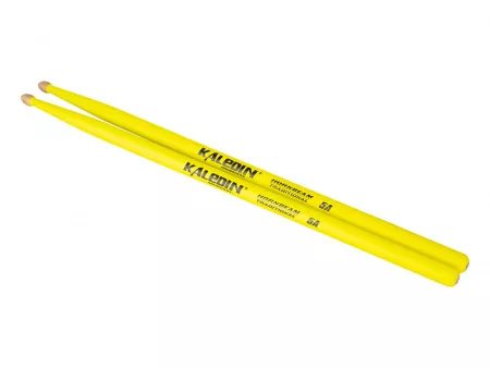 Yellow 5A Барабанные палочки, граб, флуоресцентные желтые, Kaledin Drumsticks, 7KLHBYL5A