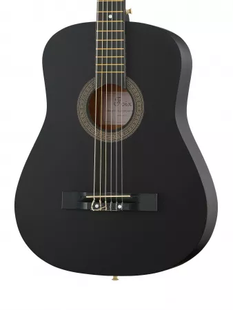 Классическая гитара с чехлом, ремнем, тюнером, черная матовая, Foix, FCG-2038CAP-BK-MAT