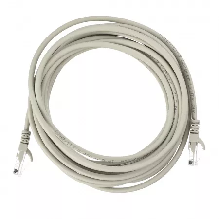 Патч-корд RJ-45 (m)-RJ-45 (m) 5.0м кат.5е ПВХ 26AWG, серый, в пакете, GoPower, 00-00027475