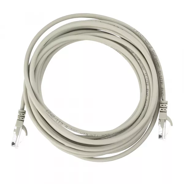 Патч-корд RJ-45 (m)-RJ-45 (m) 5.0м кат.5е ПВХ 26AWG, серый, в пакете, GoPower, 00-00027475  рис.2 