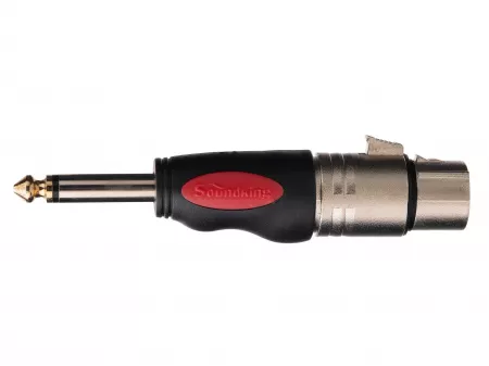 Переходник (разъем переходной) XLR гнездо - 1/4'' моно штекер, Soundking, CXA004