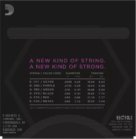 NYXL09544 NYXL Комплект струн для электрогитары, Super Light Plus, 9.5-44, D'Addario