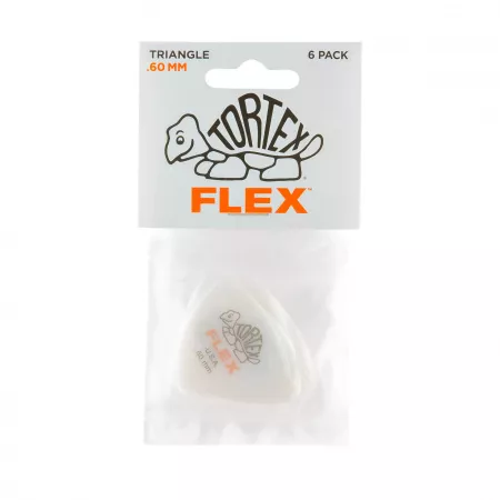 Tortex Flex Медиаторы, 6шт, толщина 0,60мм, треугольные, Dunlop, 456P.60