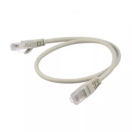 Патч-корд RJ-45 (m)-RJ-45 (m) 0.5м кат.5е ПВХ 26AWG, серый, в пакете, GoPower, 00-00027471