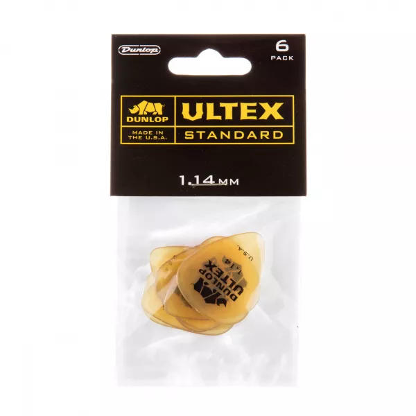 Ultex Standard Медиаторы 6шт, толщина 1,14мм, Dunlop, 421P1.14  рис.2 
