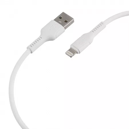 Кабель GP21L USB (m)-Lightning (m) 2.4A силикон белый, GoPower, 00-00028368