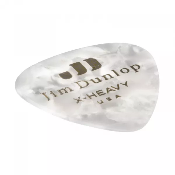 Genuine Celluloid Медиаторы, 12шт, очень толстые, белый перламутр, Dunlop, 483P04XH  рис.2 