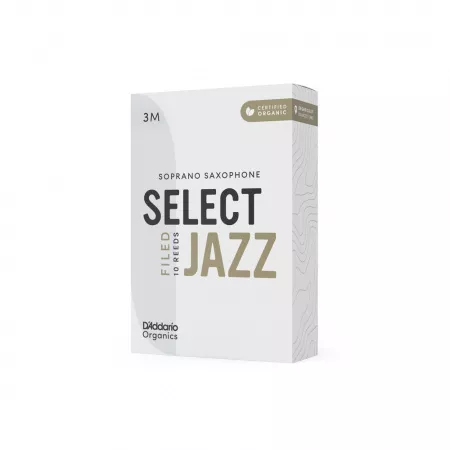 Organic Select Jazz Filed Трости для саксофона сопрано, размер 3M, 10шт, D'Addario, ORSF10SSX3M