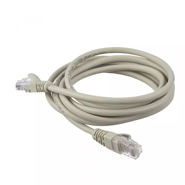 Патч-корд RJ-45 (m)-RJ-45 (m) 2.0м кат.5е ПВХ 26AWG, серый, в пакете, GoPower, 00-00027473  рис.2 