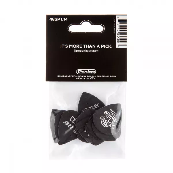 Tortex Pitch Black Jazz III Медиаторы 12шт, толщина 1,14мм, Dunlop, 482P1.14  рис.2 