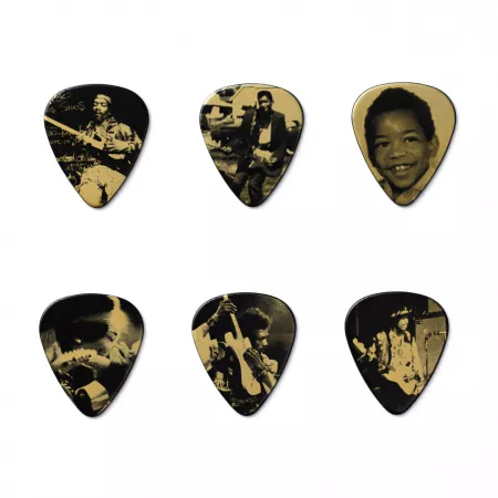 Jimi Hendrix West Coast Seattle Boy Медиаторы 12шт, толстые, в коробочке, Dunlop, JH-PT10H