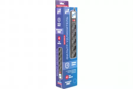 PowerCube Фильтр-удлинитель PC 7м, 5р, 10А, Электрическая мануфактура, SPG5-7M