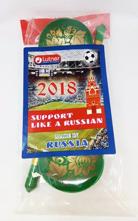 LHL7101-2018 Комплект деревянных ложек к чемпионату мира по футболу, Хохлома