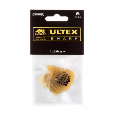 Ultex Sharp Медиаторы 6шт, толщина 1,14мм, Dunlop, 433P1.14