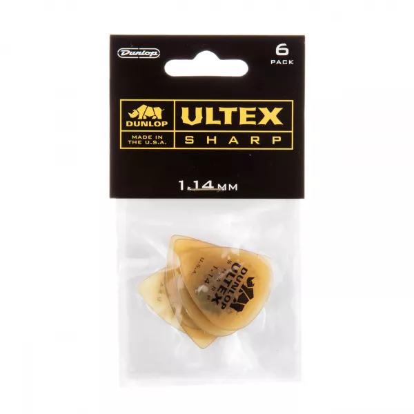 Ultex Sharp Медиаторы 6шт, толщина 1,14мм, Dunlop, 433P1.14  рис.2 
