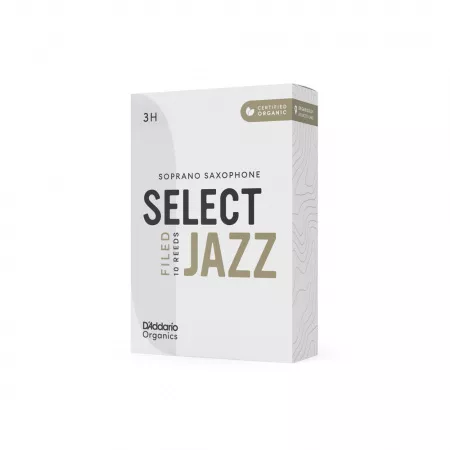Organic Select Jazz Filed Трости для саксофона сопрано, размер 3H, 10шт, D'Addario, ORSF10SSX3H