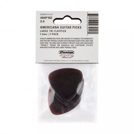 Americana Large Медиаторы треугольные, 3шт, Dunlop, 494P102