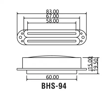 Звукосниматель магнитный, сингл, нековый, черный, Belcat, BHS-94ANeck-BK