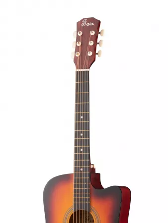 Акустическая гитара, с вырезом, санберст, Foix, FFG-3810C-SB
