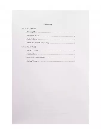 Григ Э. Пер Гюнт. Сюиты No1, 2. Переложение для фортепиано в 4 руки, издательство "Музыка", 13652МИ