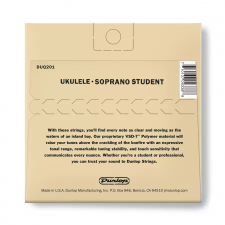 Student Комплект струн для укулеле сопрано, Dunlop, DUQ201