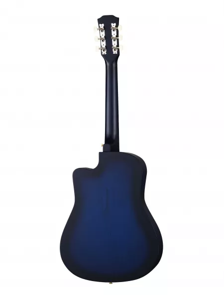 Акустическая гитара, с вырезом, синяя, Foix, FFG-38C-BL-M  рис.2 
