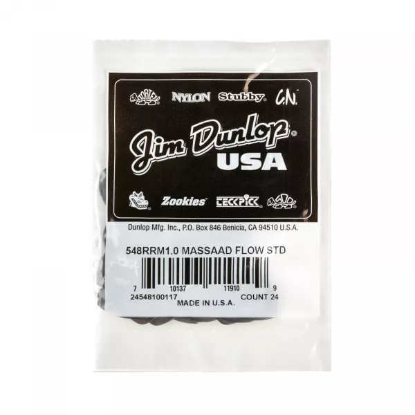 Massaad Flow Медиаторы, 24шт, толщина 1мм, Dunlop, 548RRM1.0  рис.2 