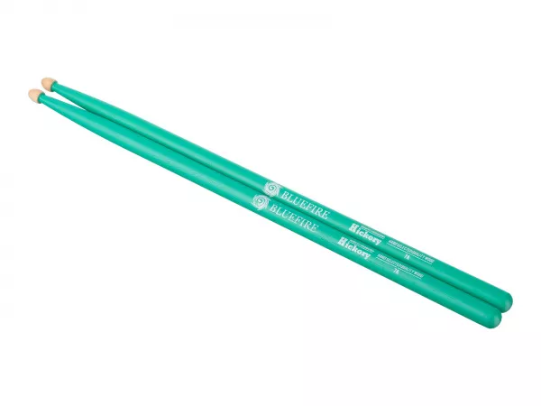 Colored Series Bluefire 7A GREEN Барабанные палочки, орех гикори, зеленые, HUN, 10104016  рис.2 