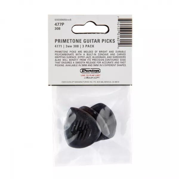 Primetone Медиаторы, 3шт, 3мм, большой острый кончик, Dunlop, 477P308  рис.2 