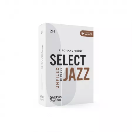 Organic Select Jazz Unfiled Трости для саксофона альт, размер 2H, 10шт, D'Addario, ORRS10ASX2H