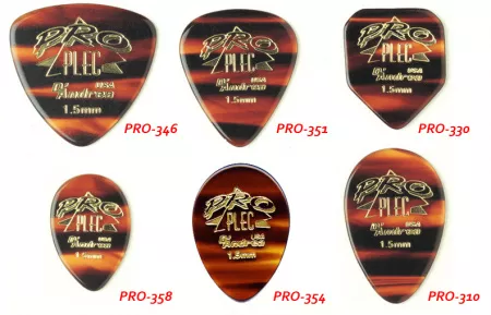 PRO6 Коробка медиаторов 144шт PRO PLEC, толщина 1.5мм, 6 форм. D'Andrea