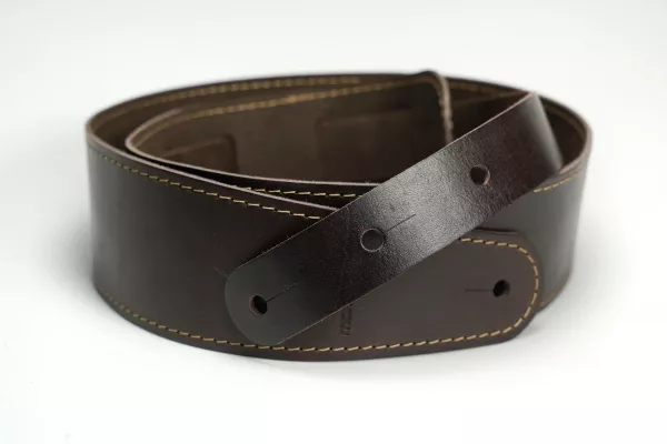 Ремень для гитары, кожаный, махагон, Mamba straps, MB6061-114-01  рис.2 