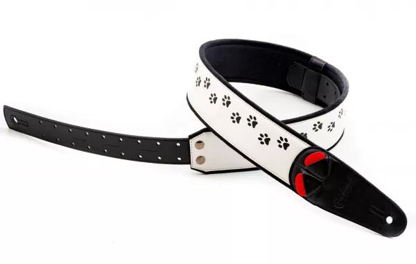 Mojo Cat White Ремень для гитары, текстиль/синтетика, белый, RightOn Straps, 8436612540627  рис.2 