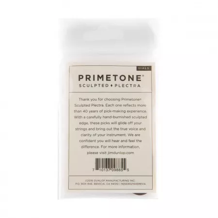 Primetone Медиаторы, 3шт, толщина 2,5мм, гладкие, стандартные, Dunlop, 511P2.5