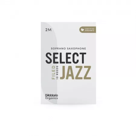 Organic Select Jazz Filed Трости для саксофона сопрано, размер 2M, 10шт, D'Addario, ORSF10SSX2M