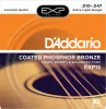 EXP15 COATED PHOSPHOR BRONZE Струны для акустической гитары Custom Light 10-47 D`Addario