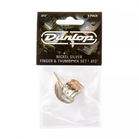 Nickel Silver Медиаторы на палец 5шт, нейзильбер, толщина .013, Dunlop, 33P.013