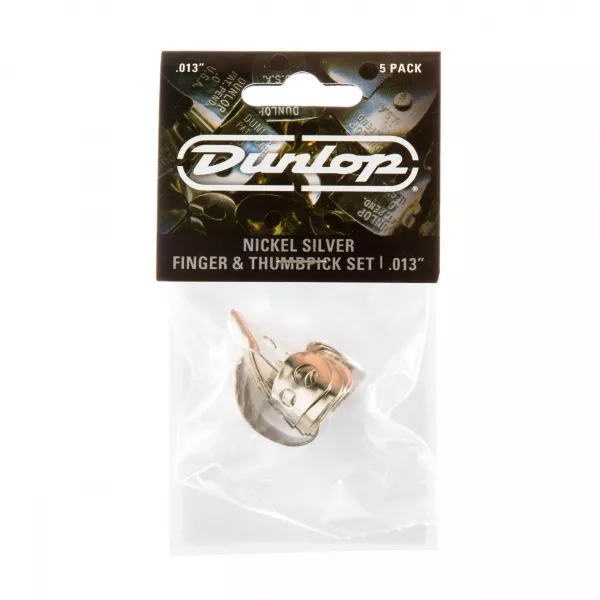 Nickel Silver Медиаторы на палец 5шт, нейзильбер, толщина .013, Dunlop, 33P.013  рис.2 