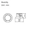 Комплект ручек потенциометров (2+2), Les Paul, черные, Musiclily, MX1566BK-2-MX1568BK-2