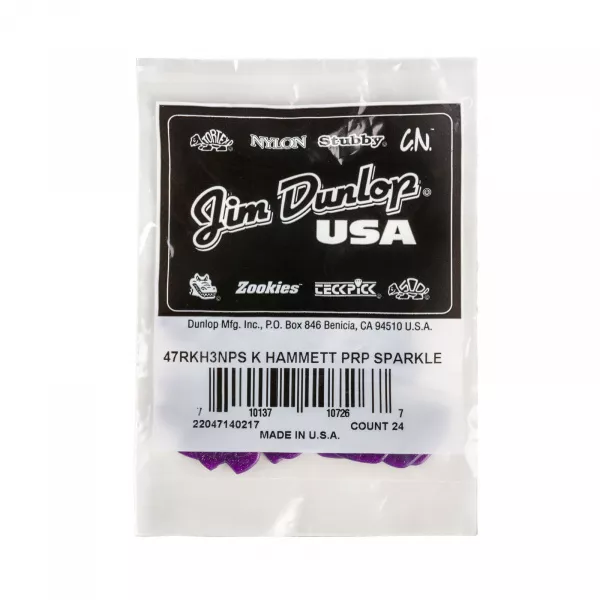 Kirk Hammett Jazz III Медиаторы, 24шт, толщина 1.38мм, Dunlop, 47RKH3NPS  рис.2 