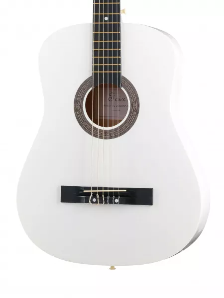 Классическая гитара с чехлом, ремнем, тюнером, белая, Foix, FCG-2038CAP-WH  рис.2 