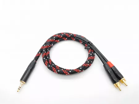 Кабель аудио 3.5мм-2хRCA, 1.25м, в оплетке, ZZcable, G45-3,5-2RCA-0125-Z