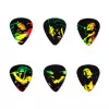 Bob Marley Reggae Медиаторы 6шт, средние, в коробочке, Dunlop, BOB-PT05M