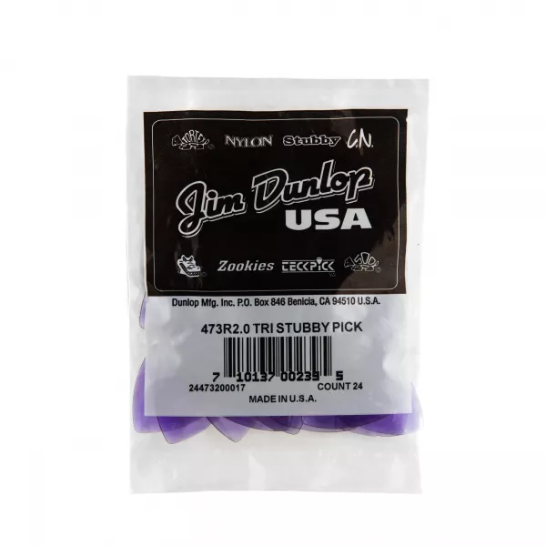 Tri Stubby Медиаторы, треугольные, 24шт, толщина 2,0мм, Dunlop, 473R2.0  рис.2 