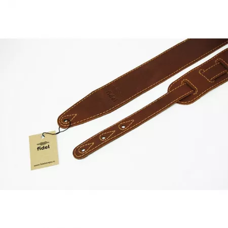 Leather 21 Ремень для гитары, кожаный, коричневый, Fidel, FL60002L21