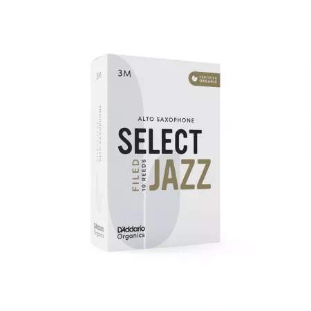 Organic Select Jazz Filed Трости для саксофона альт, размер 3M, 10шт, D'Addario, ORSF10ASX3M