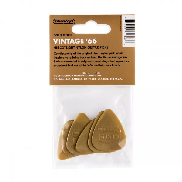 Herco Vintage ’66 Медиаторы 6шт, тонкие, Dunlop, HEV210P  рис.2 